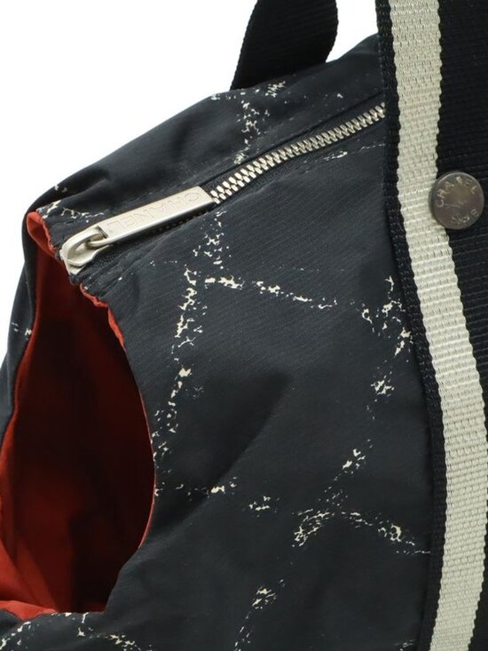 Chanel Travel Line Dog Carrier Pet Carry Tote Bag Cat Nylon Black Red - Picture 6 of 8